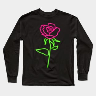 Neon Rose Long Sleeve T-Shirt